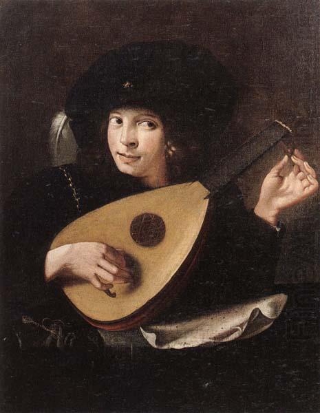 unknow artist A Young man tuning a lute china oil painting image